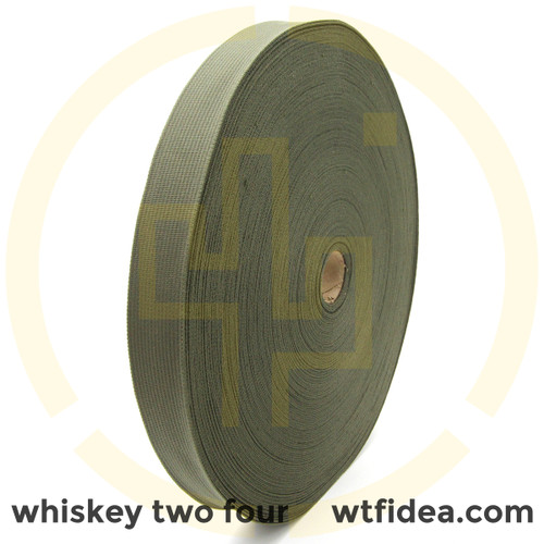 1.5 inch (38mm) MIL-W-17337 nylon webbing solution dyed black, coyote brown, ranger green, wolf grey, tan 499, yellow, red, blue, orange BY THE YARD