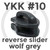 #10 YKK matte wolf grey reverse zipper slider (20 pack)