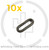 POWDER COAT 10 pack Hayes Research, LLC 1 inch Oval Ring, .150" wire, Welded, Steel, Mil-Spec, ranger green