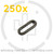 POWDER COAT 250 PACK Hayes Research, LLC 1 inch Oval Ring, .150" wire, Welded, Steel, Mil-Spec, ranger green