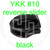 #10 YKK matte black reverse zipper slider (20 pack)
