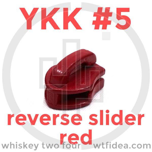 YKK coil slider reverse #5 matte red