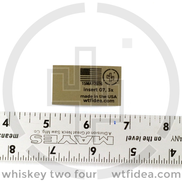1" x 1.75" 25mm x 44mm Custom Printed Tag Milspec Berry Compliant