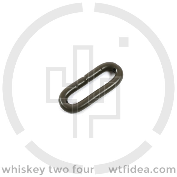 POWDER COAT 10 pack Hayes Research, LLC 1 inch Oval Ring, .150" wire, Welded, Steel, Mil-Spec, ranger green