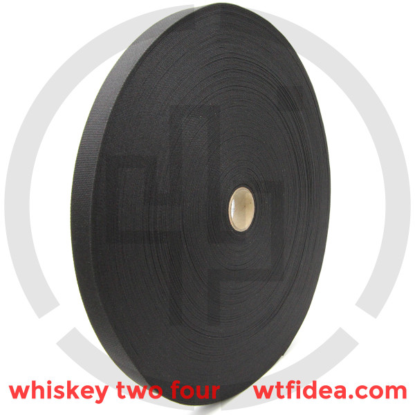 1 inch (25mm) A-A 55301 nylon webbing solution dyed black, coyote brown, ranger green, wolf grey, tan 499 BY THE YARD