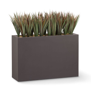 UV Outdoor Rated Liriope Divider in Modern Planter UV Outdoor Rated Liriope Divider in Modern Planter