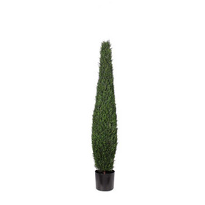 UV Outdoor Rated Duraleaf Cypress Topiary on white background