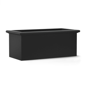 Tuscana Fiberglass Rectangular Planter - Black Tuscana Fiberglass Rectangular Planter - Black