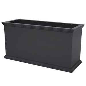 Laguna Fiberglass Rectangle Planter in charcoal