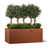 ArmoreCoat Metal Coated Fiberglass Planter in corten steel