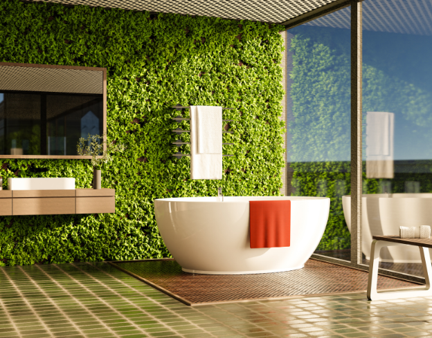Bringing the Spa Home: Transforming Your Bathroom with Faux Green Walls - Artificial  Plants Unlimited