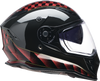 Z1R Nemesis Helmet Thunderbird Red XL - Polycarbonate Motorcycle Helmet with Drop-Down Sun Visor and Anti-Fog Shield