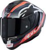ALPINESTARS Supertech R10 Helmet - Team Matte Black, Carbon Red Fluo, Blue - XS 8200224-1383-XS