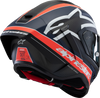ALPINESTARS Supertech R10 Helmet - Team Matte Black, Carbon Red Fluo, Blue - XS 8200224-1383-XS