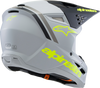 Alpinestars Youth SM3 Helmet - Radium Matte Gray/Black/Yellow Fluo, Large (Part #8301825-9510-YL)