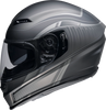 Z1R Jackal Helmet Dark Matter Steel 3XL - Aerodynamic Polycarbonate Shell with Drop-Down Sun Visor
