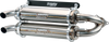 TRINITY RACING Dual Slip-On Mufflers for Off-Rroad Vehicles - Brushed Stainless Steel TR-4186S-SS