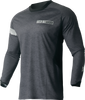 THOR Range Jersey Black/Heather Gray XL - Performance Motorcycle Jersey with Vented Side Panels and Reflective Graphics