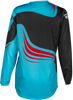 Youth F 16 Jersey Cyan/Black/Red Ym