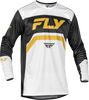Youth Rayce Bicycle Jersey White/Black/Gold Yxl