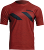 THOR Assist Hazard Short-Sleeve Jersey - Brick/Heather, Part Number 5020-0003