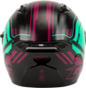 Of 87 Duke Helmet W/Led Light Blk/Aqua/Coral Lg