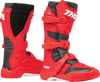 THOR Youth Blitz XR Boots Size 2 - Red and Charcoal with Injection Molded Shin Plate and Steel Shank