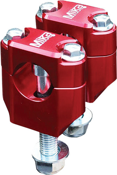 Mika Metals Bar Clamps Rubber Mounted 1-1/8" Red Red Mk-Re-118