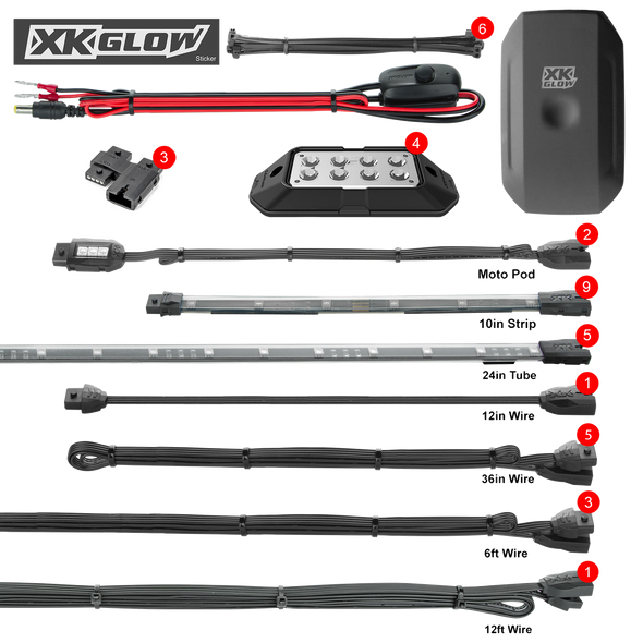 Xk Glow Led Underglow Advanced Kit Pol Xk-Sling-Adv