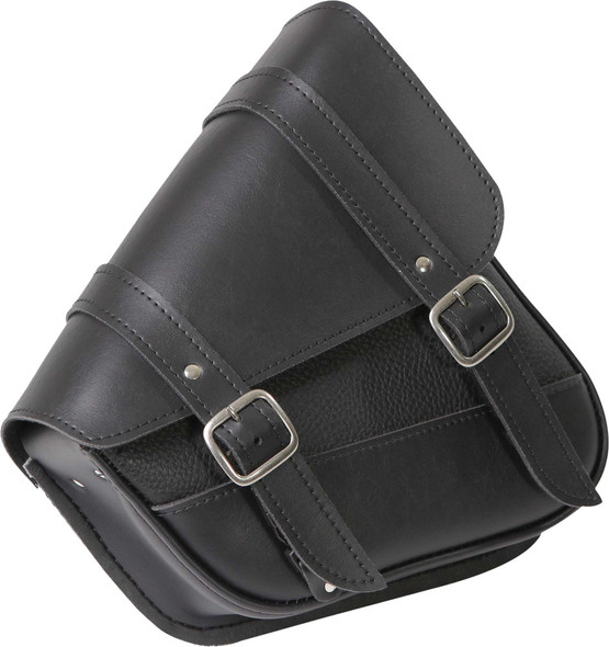 Willie & Max Syn Leather Swingarm Bag 10.5"X11.5"X4.5" Black 59778-00