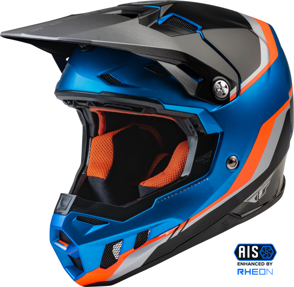 Fly Racing Formula Cc Driver Helmet Blue/Orange/Black 2X 73-43122X