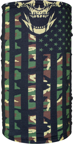 Zan Motley Tube Fleece Lined Woodland Camo Flag Tf460