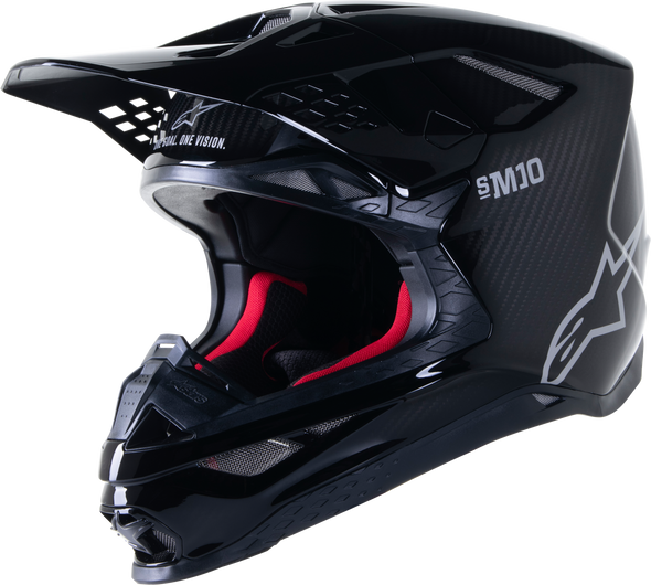 Alpinestars S-M10 Solid Helmet Carbon Glossy Black Sm 8300319-1188-Sm