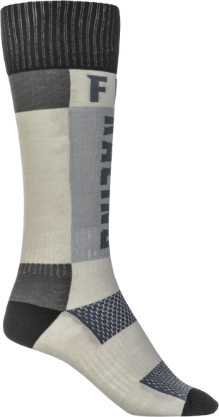 Fly Racing Mx Socks Thick Grey/Black Sm/Md 350-0552S