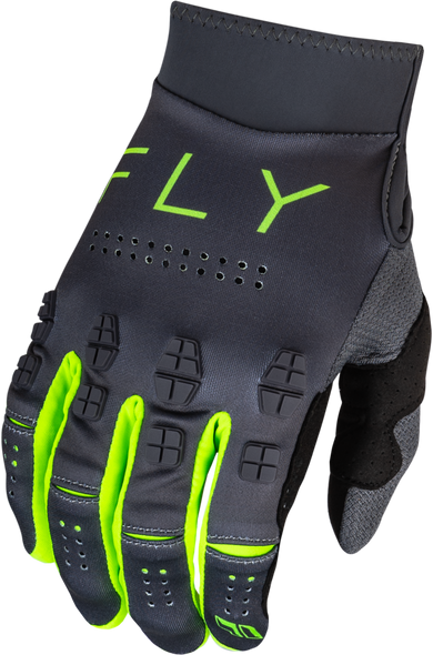 Fly Racing Youth Evolution Dst Gloves Charcoal/Neon Green Yl 377-111Yl