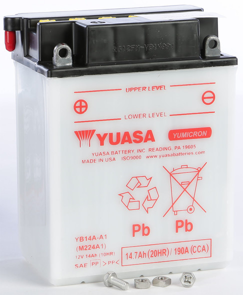 Yuasa Battery Yb14A-A1 Conventional Yuam224A1Ind