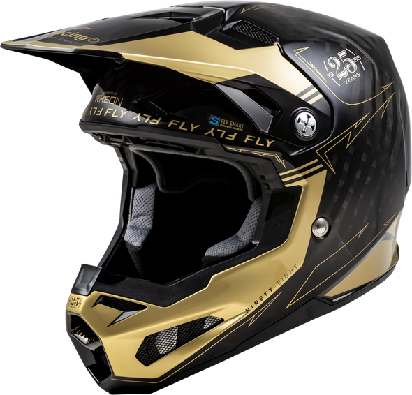 Fly Racing Formula S Carbon Legacy Helmet Black/Gold Xs 73-4446Xs