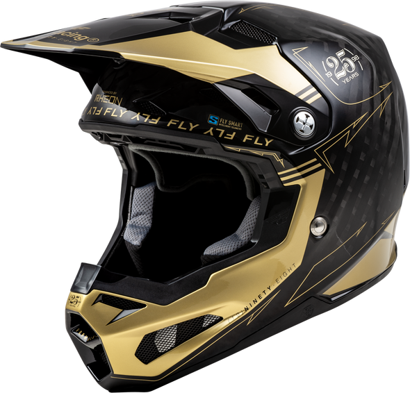 Fly Racing Formula S Carbon Legacy Helmet Black/Gold 2X 73-44462X