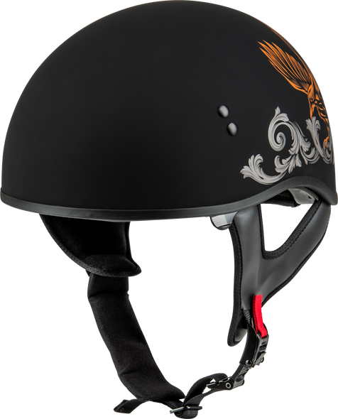 Gmax Hh-65 Corvus Helmet Matte Black/Silver/Orange Xs H16510943