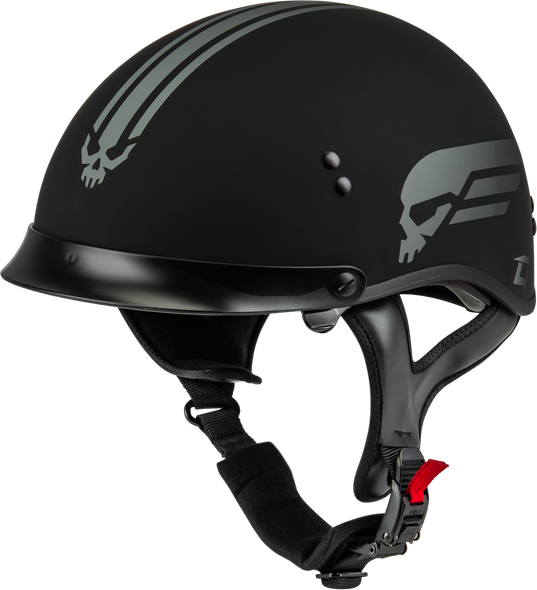Gmax Hh-65 Retribution Helmet W/Peak Matte Black/Silver Xs H96511813