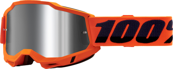 100% Accuri 2 Goggle Neon Org Mirror Slvr Flash Len 50014-00004