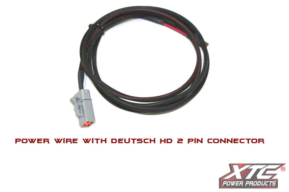 Xtc Power Products 6' 14 Ga. Power Wire To Hd 2 Pin Deustch Dtp06-2S Dtp-Cable-14-6