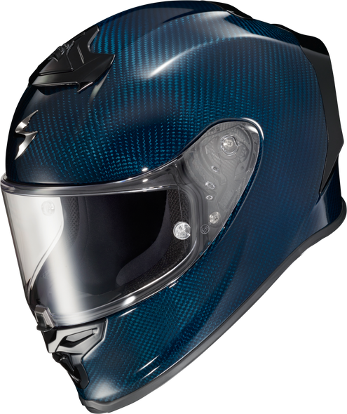 Scorpion Exo Exo-R1 Air Full Face Helmet Carbon Blue Lg R1C-0205