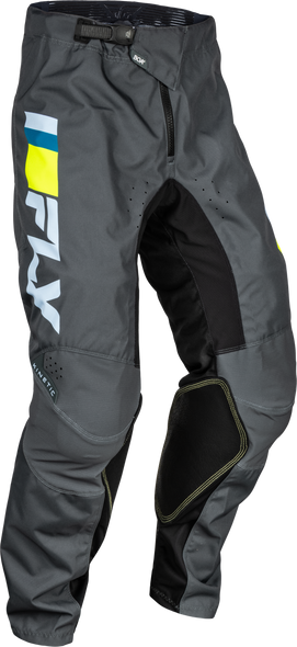 Fly Racing Kinetic Prix Pants Ice Grey/Charcoal/Hi-Vis Sz 42 377-43142