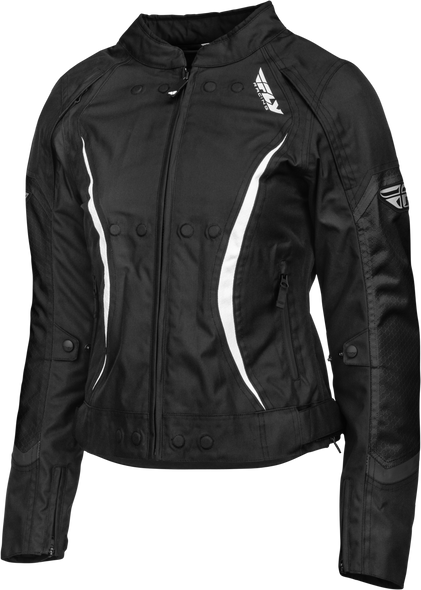Fly Racing Women'S Butane Jacket Black/White Sm 477-7042S