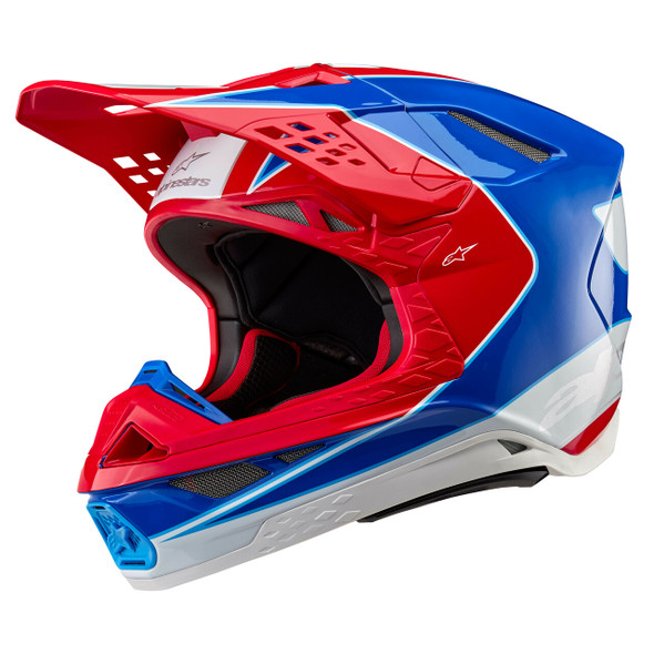 Alpinestars Supertech S-M10 Bale Helmet Bright Red/Blue Glossy Md 8301923-3017-M