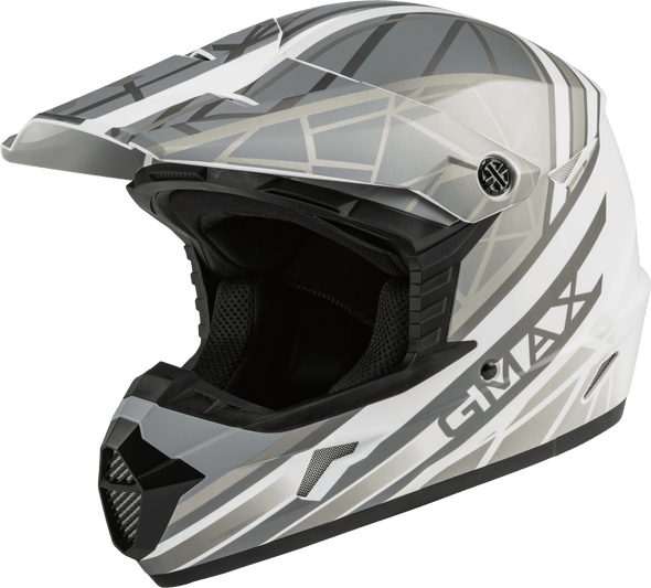 Gmax Mx-46 Off-Road Mega Helmet Matte White/Silver 2X D3461208