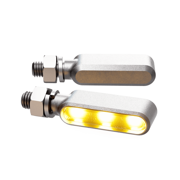 Highsider Bronx Led Turn Signal Pair Silver 204-2801