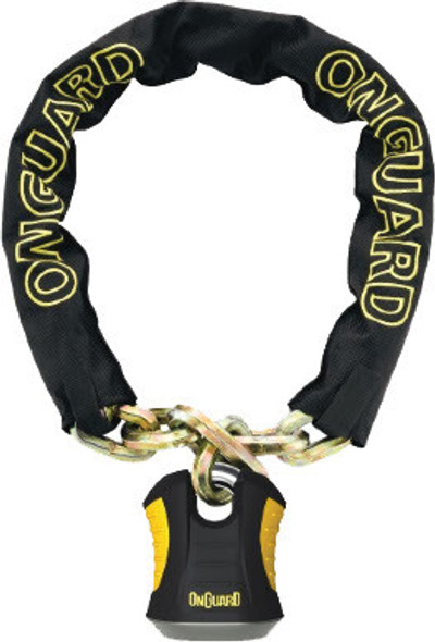 Onguard Beast 8018 Chain With Keyed Padlock Black/Yellow 6 Ft 45008018