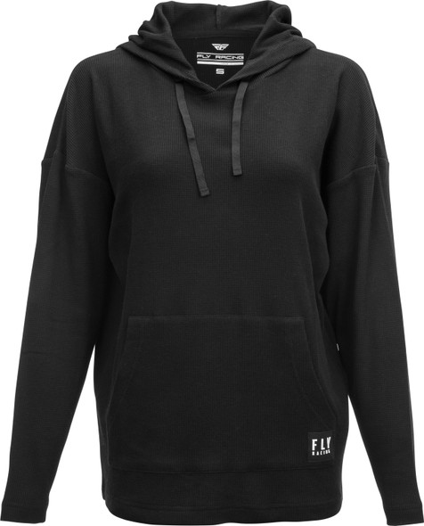 Fly Racing Women'S Fly Oversized Thermal Hoodie Black Sm 358-0140S